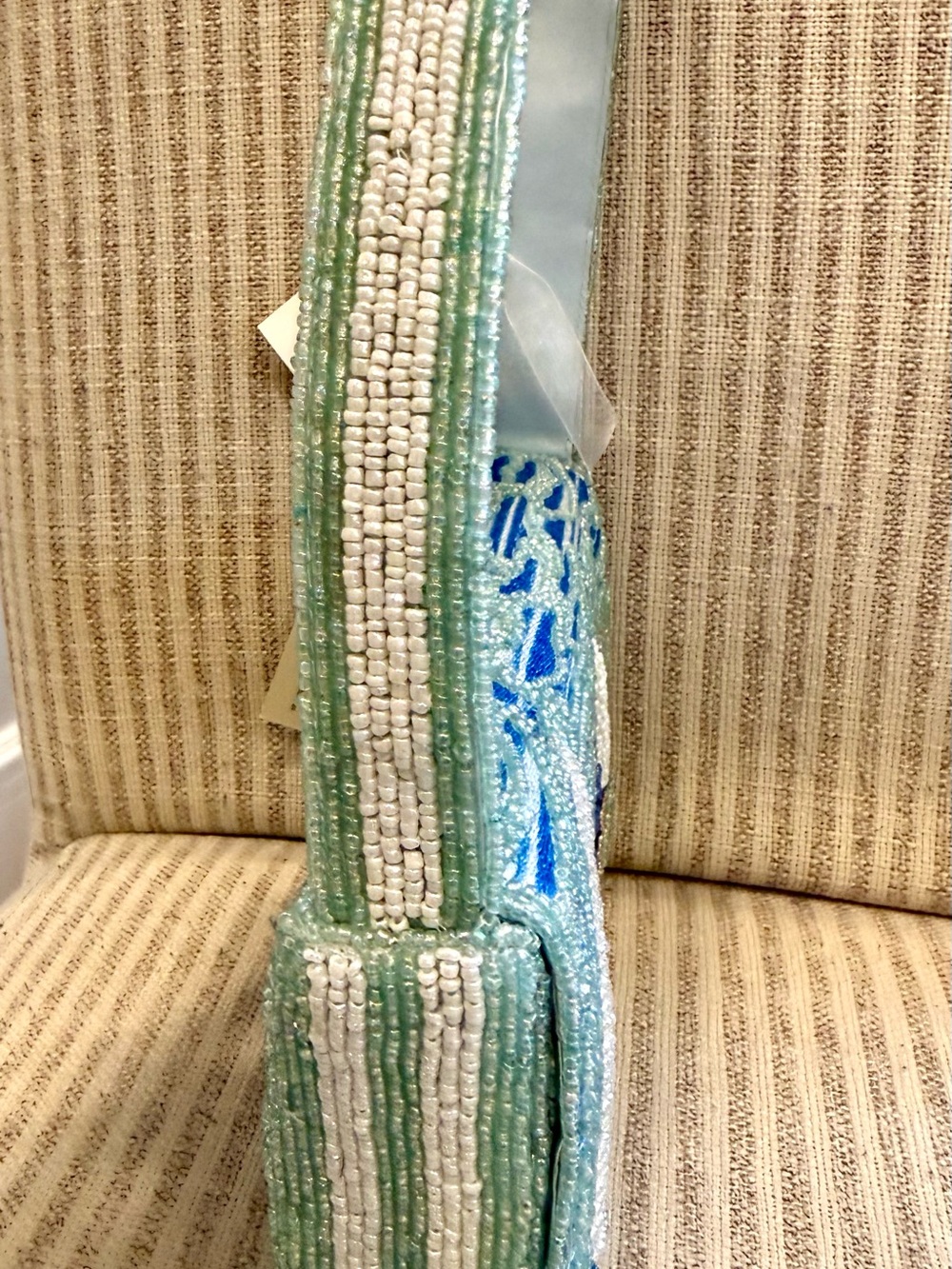 Made in India Light Blue Beaded Sailboat Shoulder Bag - Picture 4 of 8